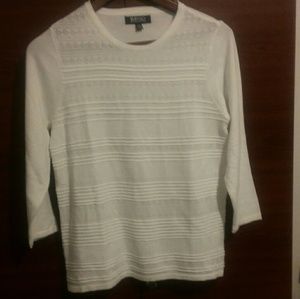 Fine-rib cotton Cream Classic T-Shirt